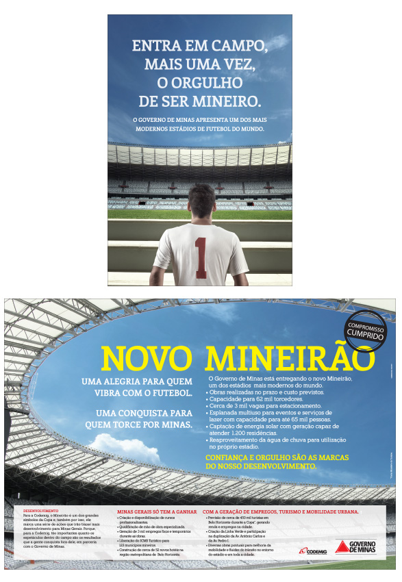 Anúncios sequencias campanha novo mineirão